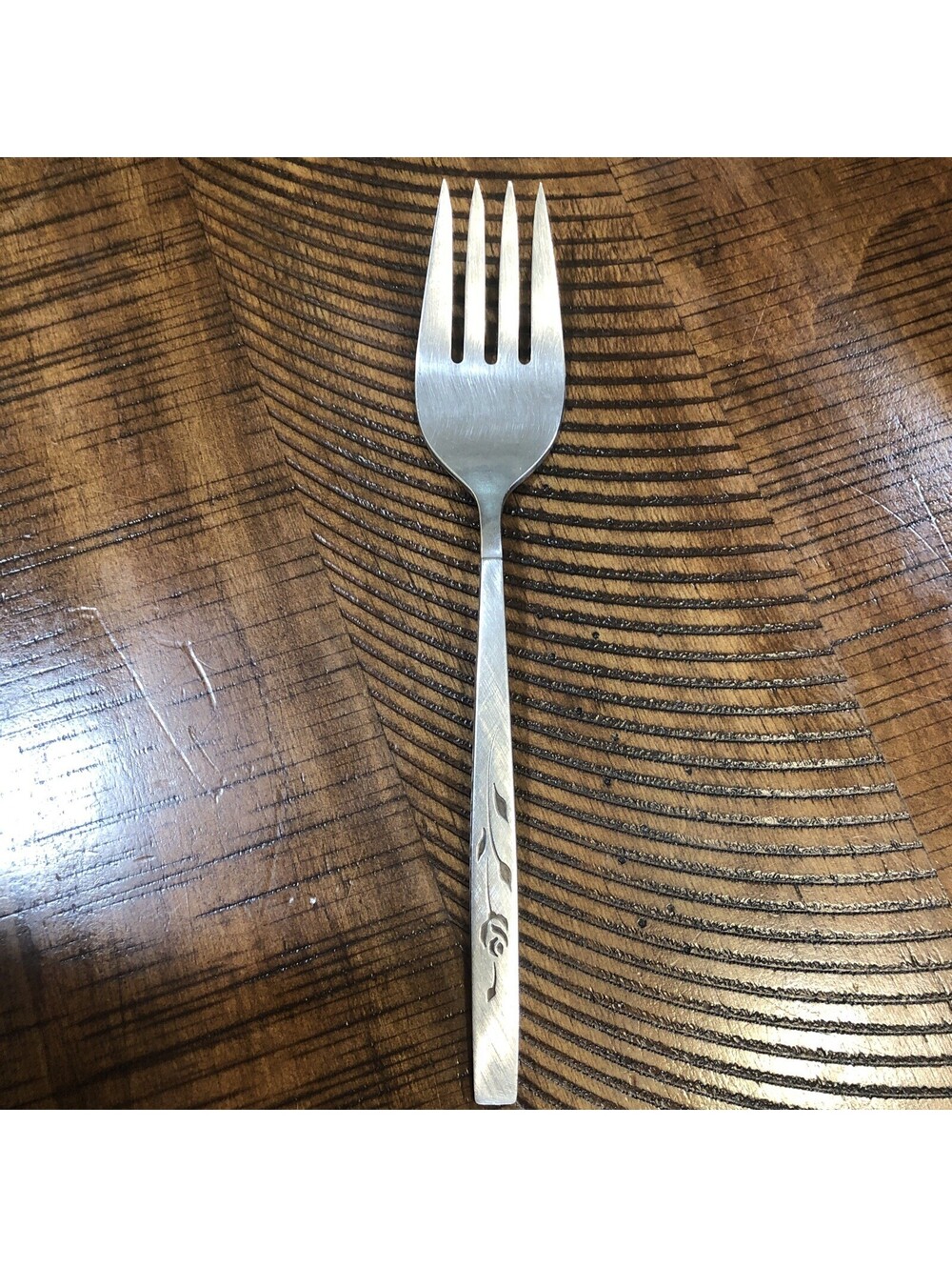 Oneida Capistrano Cold Meat Serving Fork 8.5" Oneidacraft Deluxe Stainless Vtg